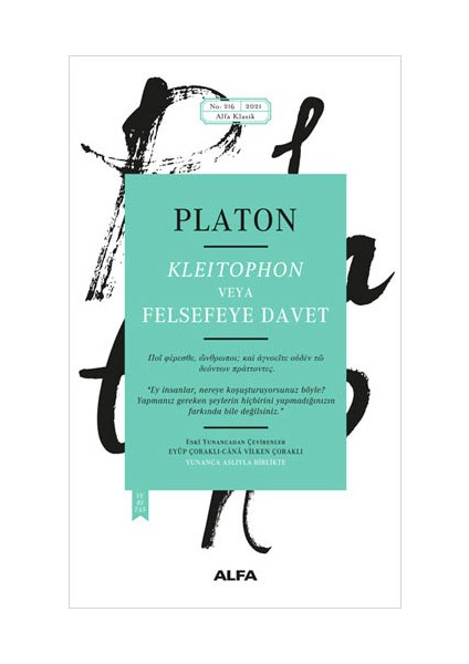 Kleitophon Veya Felsefeye Davet + Yapışkanlı Not Kağıdı fiyatları