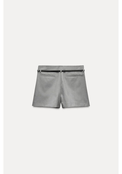 Allbucks Zara, Kemerli Pilili Şort Etek ABZRA1070