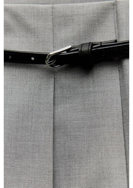 Allbucks Zara, Kemerli Pilili Şort Etek ABZRA1070