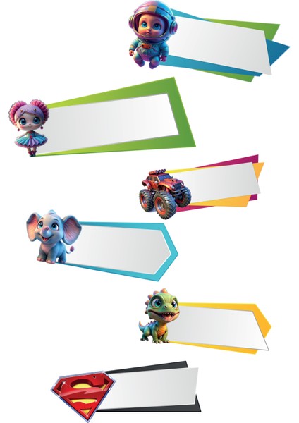 Okul Etiketi Kalem Defter Etiketi Özel Isim Yazılabilen Etiket Seti SET02 fırsatları