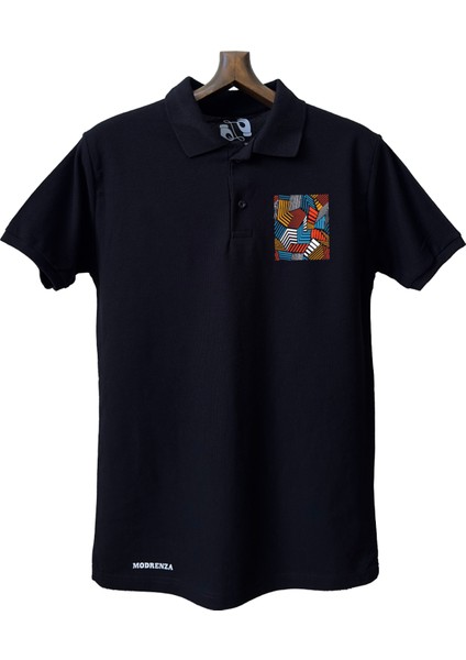 Siyah Lacoste Tasarım Polo Yaka