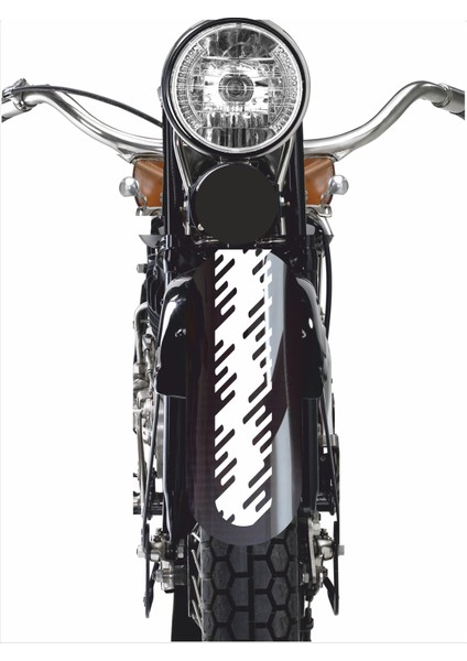 2 Adet 35 x 5 cm Motor Çamurluk Araç Şerit Sticker V7