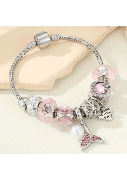 Pandora Tarz , Made With Love , Balık Kuyruğu Sevgi Temalı Charmlı Bileklik, Ahşap Kutu Içerisinde indirimleri