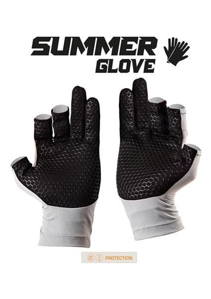 Pro Angler S24 Summer Gloves Grey S/m modelleri