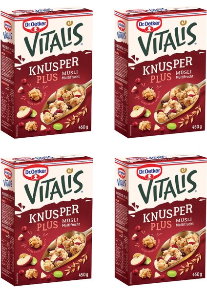 Vitalis Knusper Plus Multi Meyve 450 gr x 4 Adet