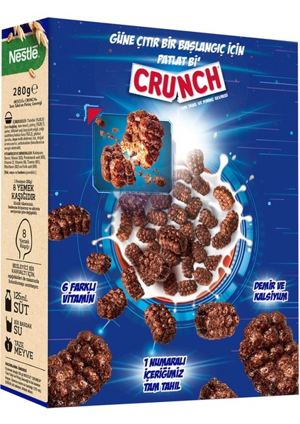 Crunch Tam Tahıl ve Pirinç Gevreği Kutu 280 gr x 6 Adet modelleri