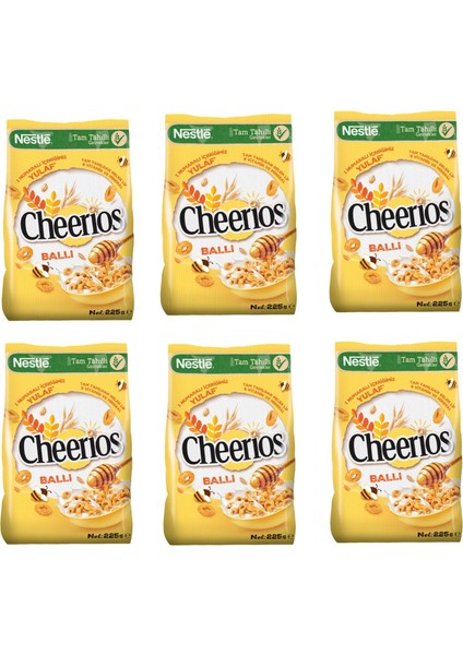 Cheerios Ballı Tahıl Gevreği 225 gr x 6 Adet