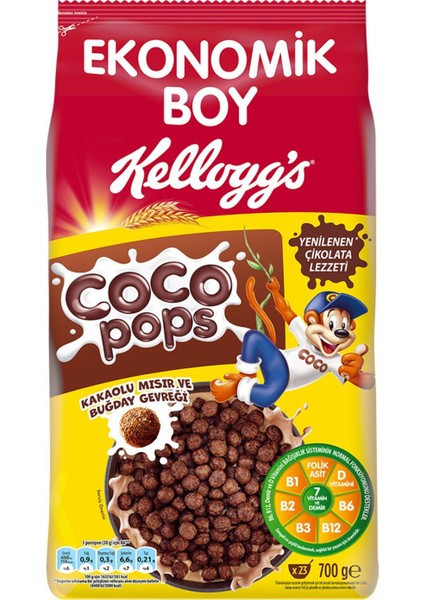 Coco Pops Kakaolu Mısır ve Buğday Gevreği 700 gr x 1 Adet