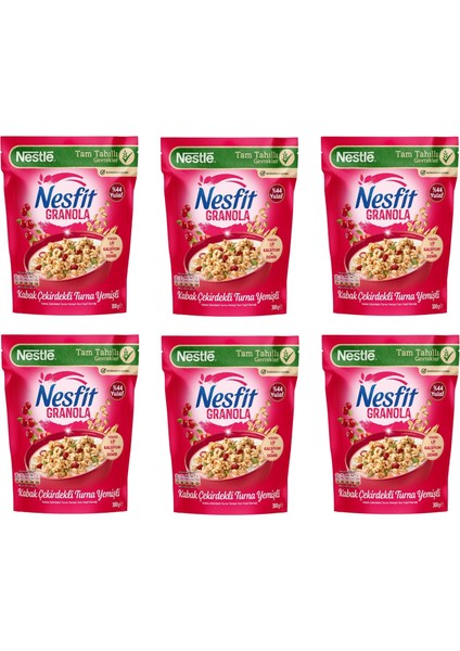 Nesfit Kabak Çekirdekli Turna Yemişli Granola 300 gr x 6 Adet