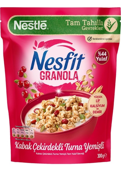 Nesfit Kabak Çekirdekli Turna Yemişli Granola 300 gr x 6 Adet fiyatları