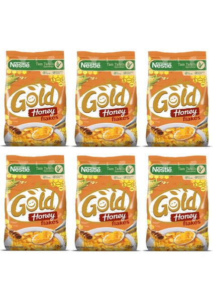 Gold Honey Flakes Ballı Mısır Gevreği 225 gr x 6 Adet