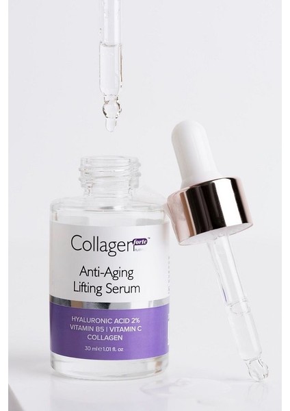 Colagen Forte Platinum Hyaluronik Asit Serum 30ML, Kolajen Içerikli, Vitamin B5, C Vitamini indirimleri
