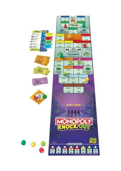Monopoly Knockout Aile Partileri Için Kutu Oyunu - Türkçe Versiyonu modelleri