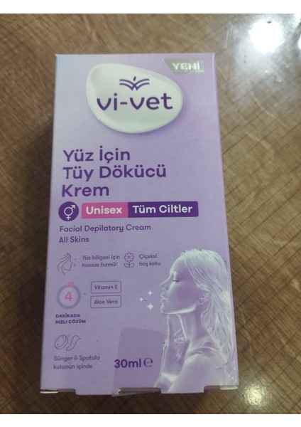 Yüz Için Tüy Dökücü Krem 30 ml Tüm Ciltler Icin Unisex