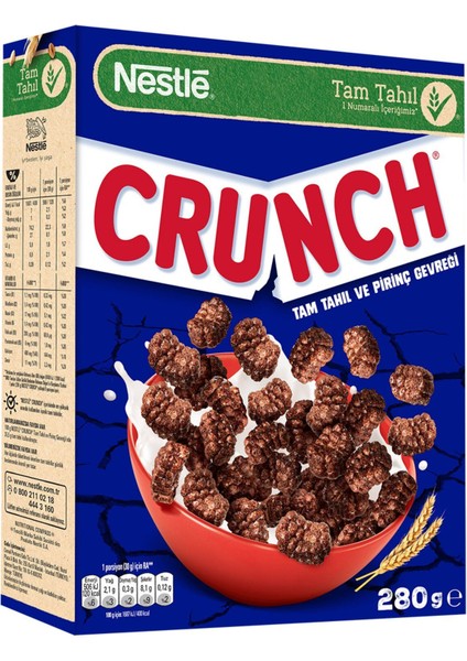 Crunch Tam Tahıl ve Pirinç Gevreği Kutu 280 gr x 1 Adet