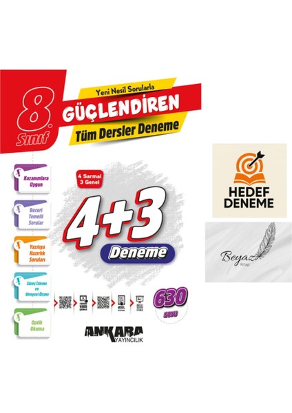 Ankara 8.sınıf Güçlendiren 4+3 Tüm Dersler Deneme Hedef Deneme