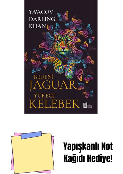 Bedeni Jaguar Yüreği Kelebek + Yapışkanlı Not Kağıdı