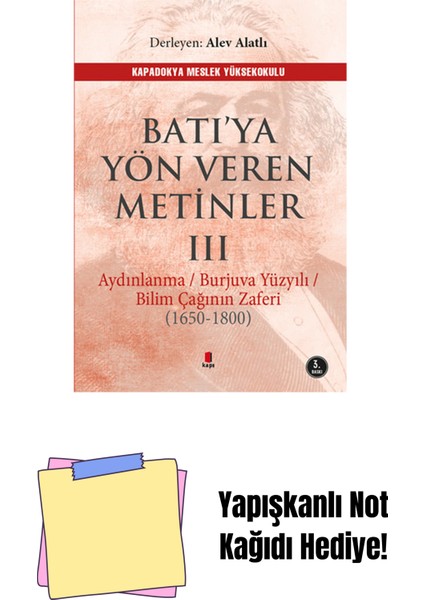 Batı’ya Yön Veren Metinler - 3 + Yapışkanlı Not Kağıdı