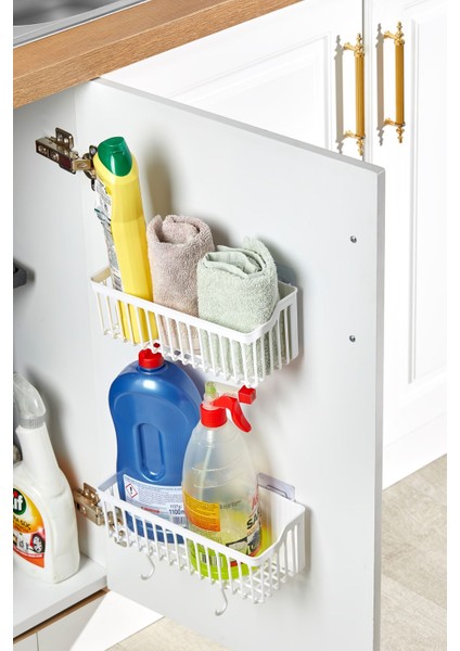 2 Adet Yapışkanlı Plastik Raf Düzenleyici Organizer fiyatları