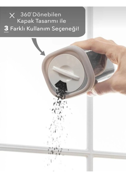 8’li Asmalı Kendinden Yapışkanlı Tezgah Üstü Stantlı Döner Kapaklı Baharatlık Seti modelleri