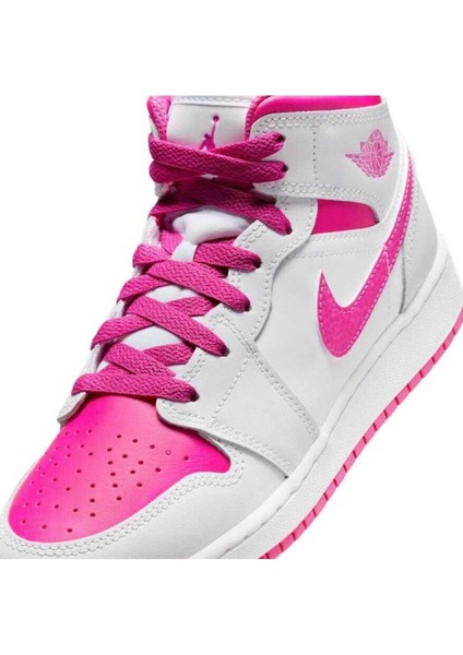 Air Jordan 1 Mid Bred Toe (W) Unisex Spor Ayakkabı modelleri