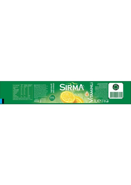 C Vitaminli Limon Aromalı Doğal Maden Suyu 1 Lt x 6 Adet