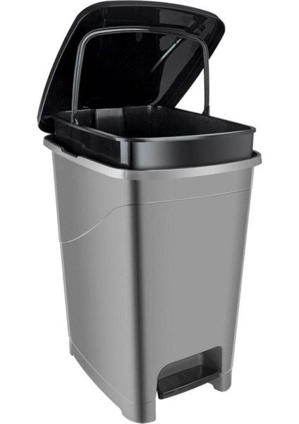 Iç Kovalı Pedallı Çöp Kovası 15 Litre, Metalik, Şık ve Fonksiyonel Tasarım