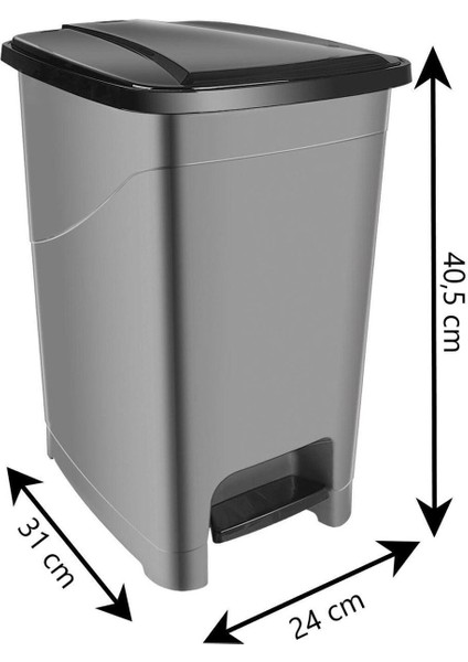 Iç Kovalı Pedallı Çöp Kovası 15 Litre, Metalik, Şık ve Fonksiyonel Tasarım modelleri