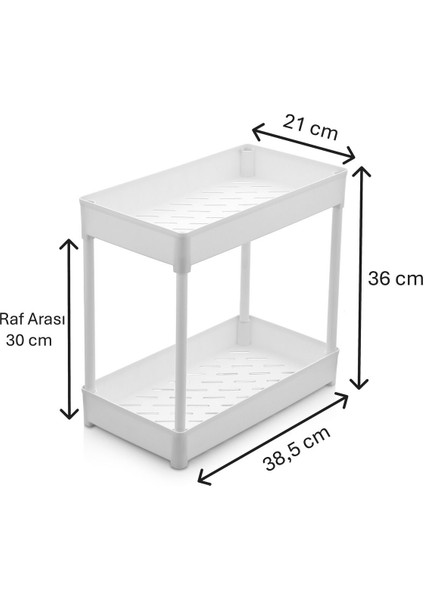2 Katlı Dikdörtgen Mutfak Rafı Ünitesi Mutfak Düzenleyici modelleri