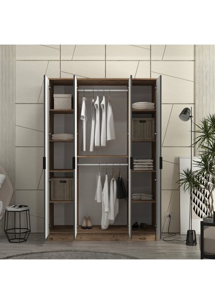 Derin 4 Kapaklı Bazalı Gardırop Tamamı Mdf modelleri