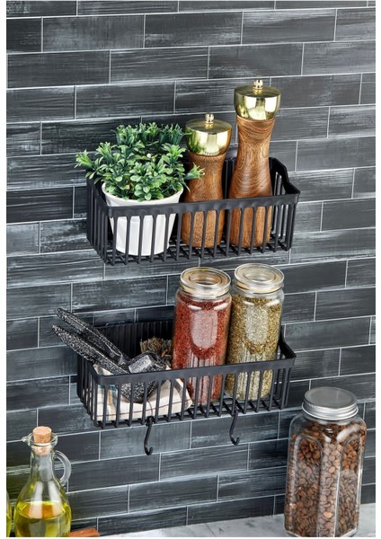 2 Adet Yapışkanlı Plastik Raf Düzenleyici Organizer