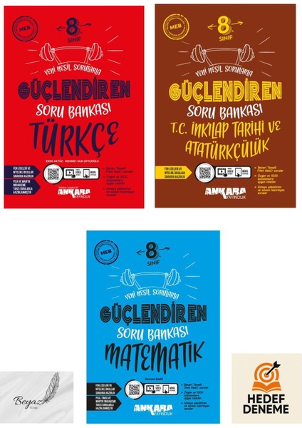 Ankara 8.sınıf Güçlendiren Türkçe Inkılap Matematik Soru Bankası Hedef Deneme