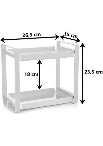 2 Katlı Makyaj Organizeri Banyo Düzenleyici Rafı Stand modelleri