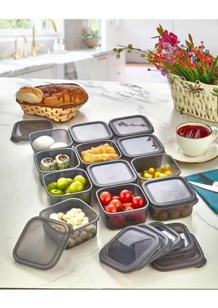 12 Adet Sızdırmaz Kahvaltılık Saklama Kabı Seti 380 ml
