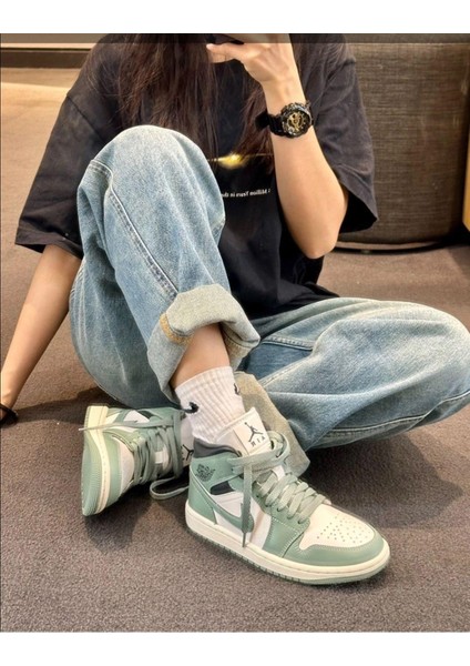Air Jordan 1 Mid Bred Toe (W) Unisex Spor Ayakkabı fırsatları
