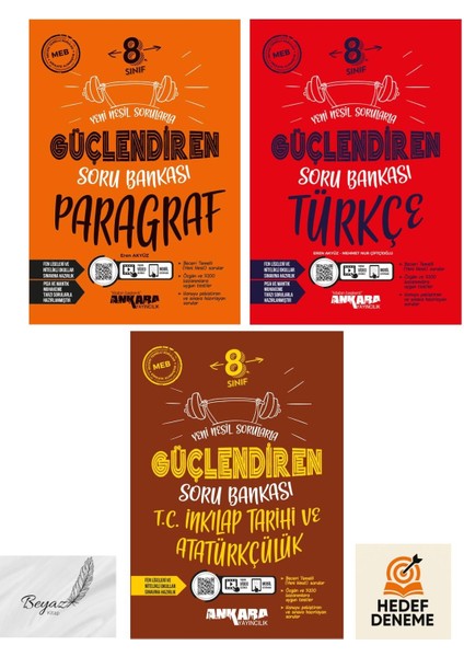 Ankara 8.sınıf Güçlendiren Paragraf Türkçe Inkılap Tarihi Soru Bankası Hedef Deneme
