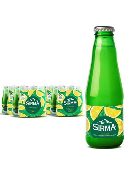 C Vitaminli Limon Aromalı Doğal Maden Suyu 200 ml x 24 Adet