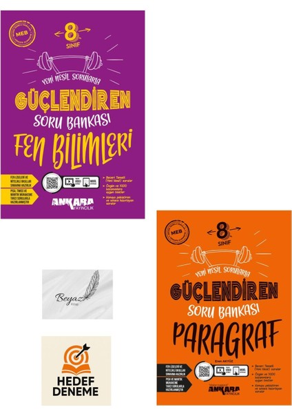 Ankara 8.sınıf Güçlendiren Fen Bilimleri Paragraf Soru Bankası Hedef Deneme