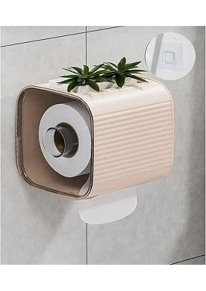 Yapışkan Askılı Tuvalet Kağıtlığı (Krem)