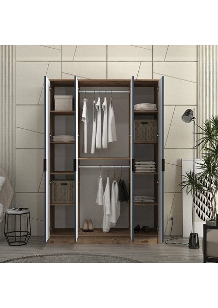 Venüs 4 Kapaklı Bazalı Gardırop Tamamı Mdf modelleri