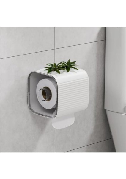 Yapışkan Askılı Tuvalet Kağıtlığı (Beyaz)
