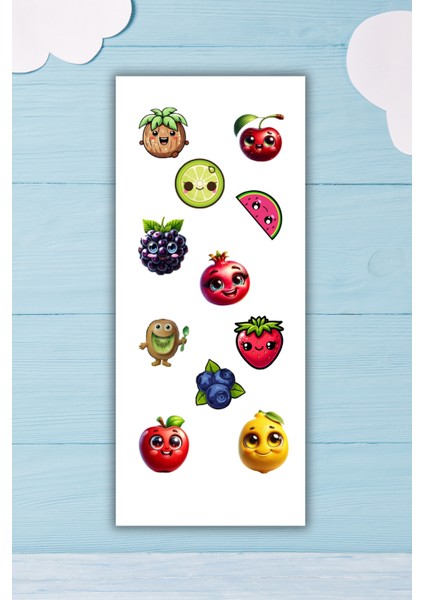 3 ' Lü Sevimli Meyveler Seti Planner/ Ajanda /bullet Journal / Laptop/matara/kulaklık Için Uygun Set fırsatları