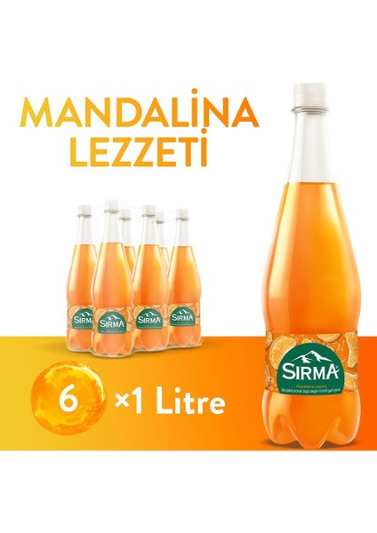 C Vitaminli Mandalina Aromalı Doğal Maden Suyu 1 Lt x 6 Adet