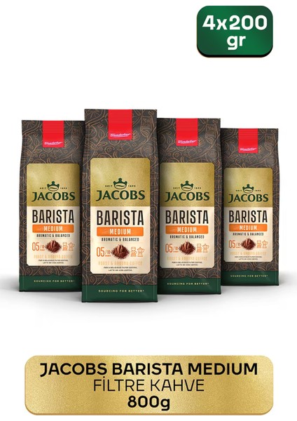 Barista Medium Filtre Kahve Öğütülmüş 200 gr x 4 Adet