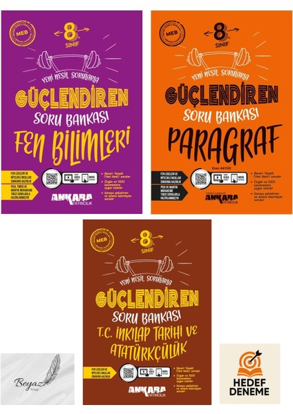 Ankara 8.sınıf Güçlendiren Fen Paragraf Inkılap Tarihi Soru Bankası Hedef Deneme