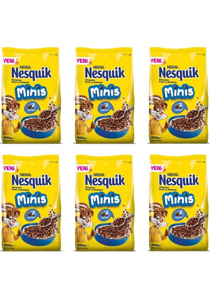 Nesquık Minis Mısır Gevreği 400 gr x 6 Adet