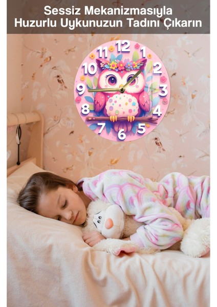 Sevimli Tasarımlar ile Evinize Neşe Katacak 3D Görünümlü Temperli Cam Saat – 33 cm CSDW252 modelleri