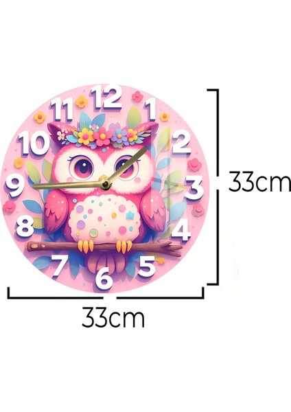 Sevimli Tasarımlar ile Evinize Neşe Katacak 3D Görünümlü Temperli Cam Saat – 33 cm CSDW252 indirimleri