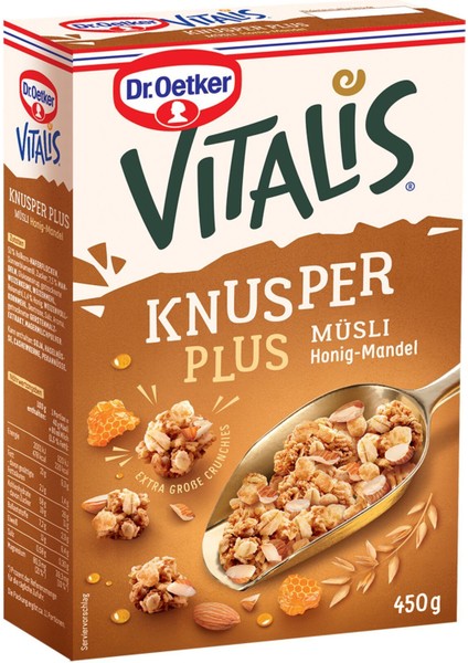 Vitalis Knusper Plus Bal Bademli 450 gr x 4 Adet fiyatları