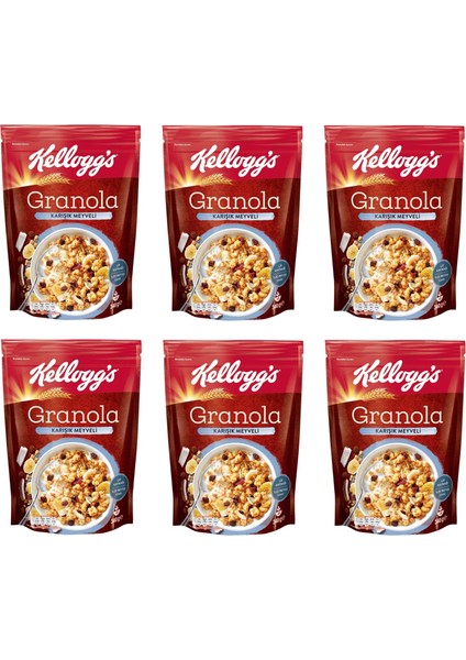 Granola Karışık Meyveli 340 gr x 6 Adet
